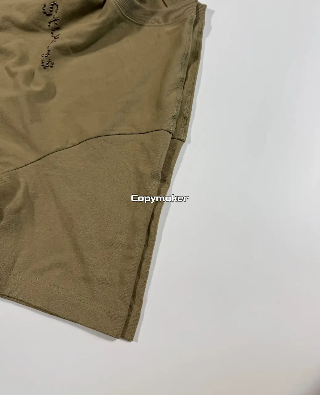 【現貨】Acne Studios 25SS 原廠鉚釘logo字母 圓領純棉短袖T恤 卡其色