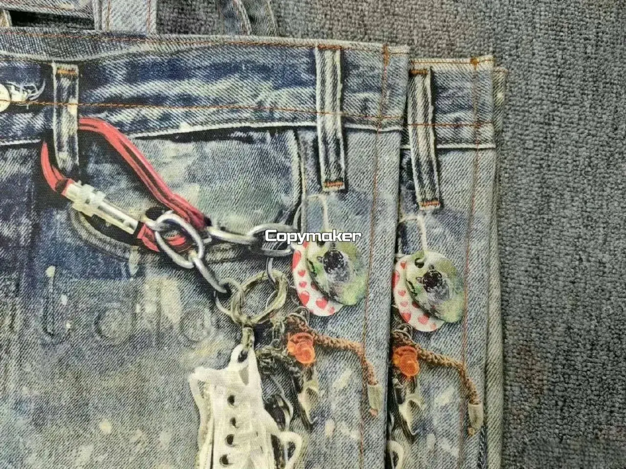 【現貨】【福利回饋】Acne Studios 24SS 塗鴉滿版dirtyfit 噴墨3D印花 托特包手提包單肩包