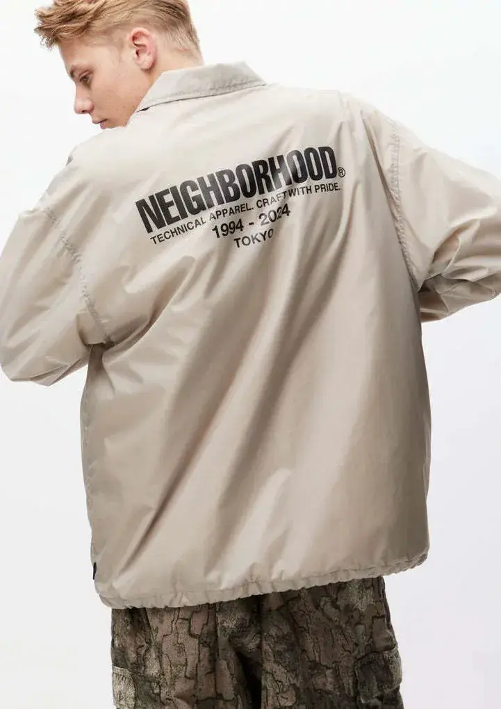 NEIGHBORHOOD 24SS WINDBREAKER 印花尼龍 教練夾克外套 nbhd