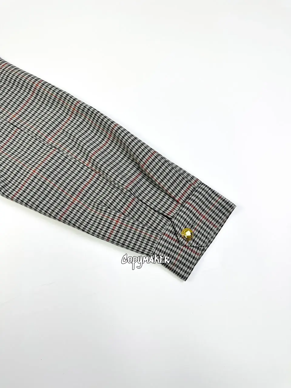M1U M1U 24FW 繆繆 字母Logo貼布刺繡 格紋千鳥格 立領夾克外套