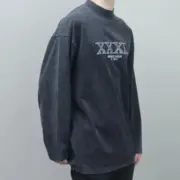 巴黎 BLC 22FW XXXL 水洗 蠟染 褪色 刺繡 長袖 T恤 3XL