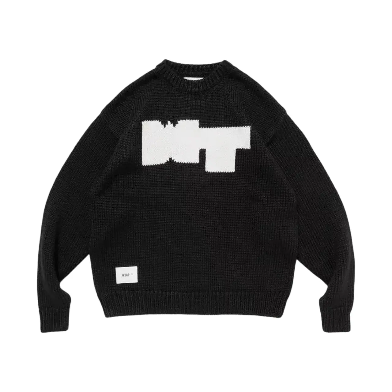 【預售】WTAPS CREW NECK CRE/SWEATER POLY 針織毛衣圓領衛衣大學T長袖 黑色