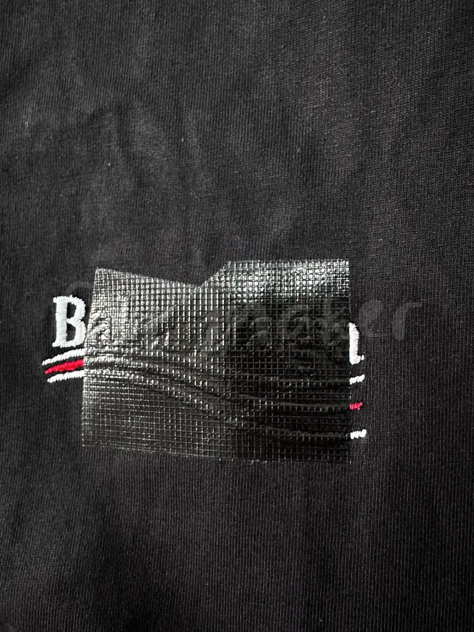 巴黎 BLC 23SS 膠帶 遮擋 遮蔽 可樂 波浪 刺繡 短袖T恤