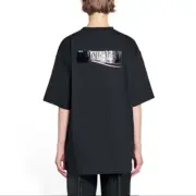 巴黎 BLC 23SS 膠帶 遮擋 遮蔽 可樂 波浪 刺繡 短袖T恤