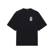 巴黎 BLC 21FW 流蘇 瀑布 刺繡logo 短袖 T恤：圖片 3