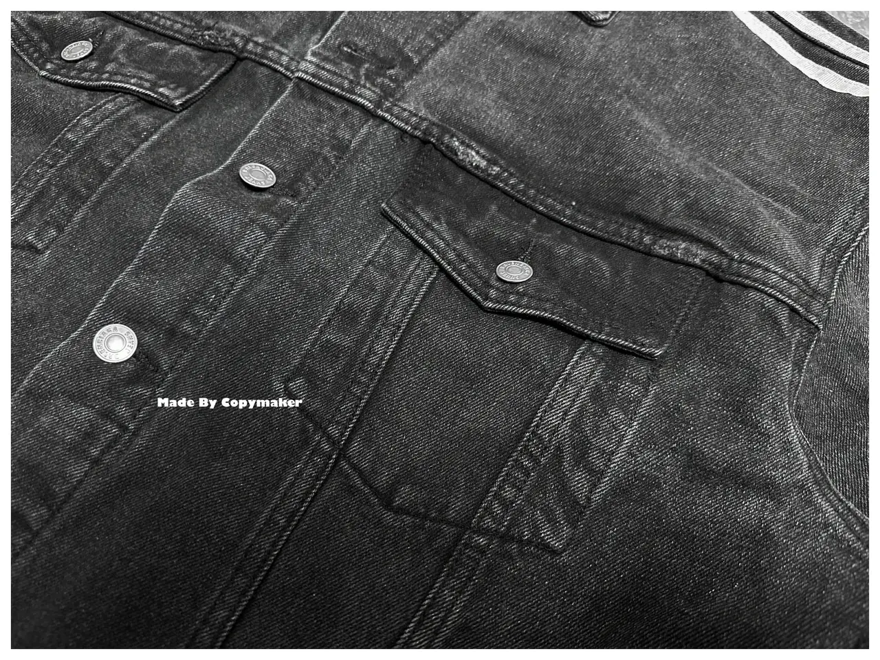 巴黎 BLC x AD 聯名 23SS 條紋 復古 牛仔外套 夾克 單寧