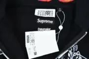 【預售】Sup x MM6 Maison Margiela SS25 聯名 火焰骷髏字母 拉鍊夾克連帽外套 黑色/綠色：圖片 19