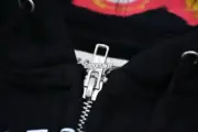【預售】Sup x MM6 Maison Margiela SS25 聯名 火焰骷髏字母 拉鍊夾克連帽外套 黑色/綠色：圖片 20