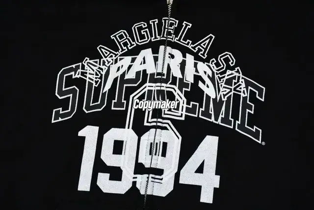 【預售】Sup x MM6 Maison Margiela SS25 聯名 火焰骷髏字母 拉鍊夾克連帽外套 黑色/綠色