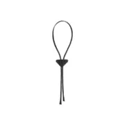 【現貨】PRA 20SS Bolo 原廠三角牌三角標徽章皮革 領結 領帶 黑色：圖片 3