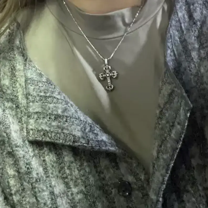 【現貨】Chrome Hearts 經典款 火焰十字架 項鍊吊墜 CH克羅心 白銅/925純銀 小號