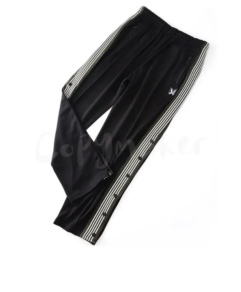 Needles 21SS Butterfly Regular Track Pants 蝴蝶刺繡 側邊排扣復古織帶 休閒褲 直筒褲