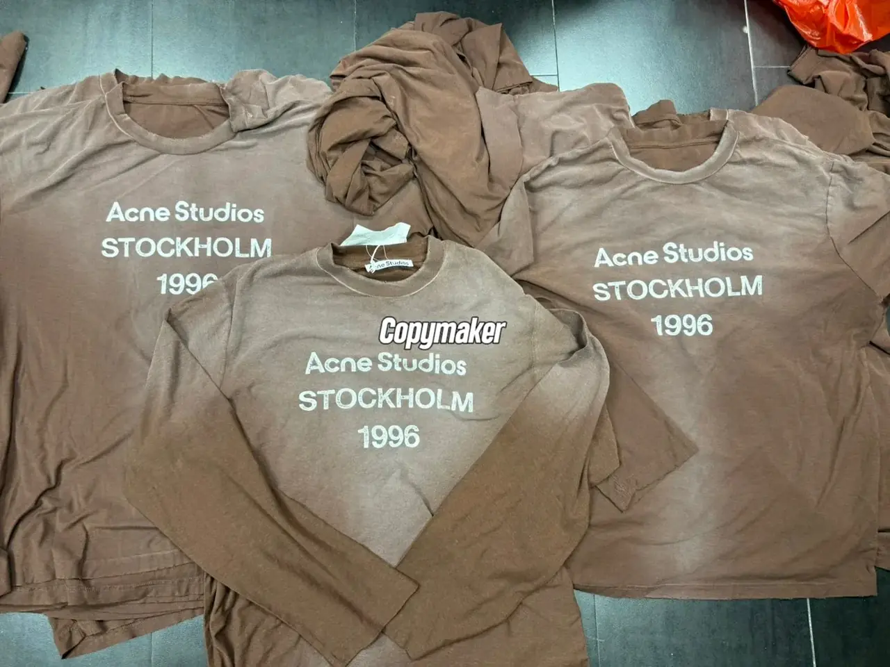 【預售】Acne Studios 26SS 1996水洗做舊經典logo 圓領純棉短袖T恤 巧克力棕