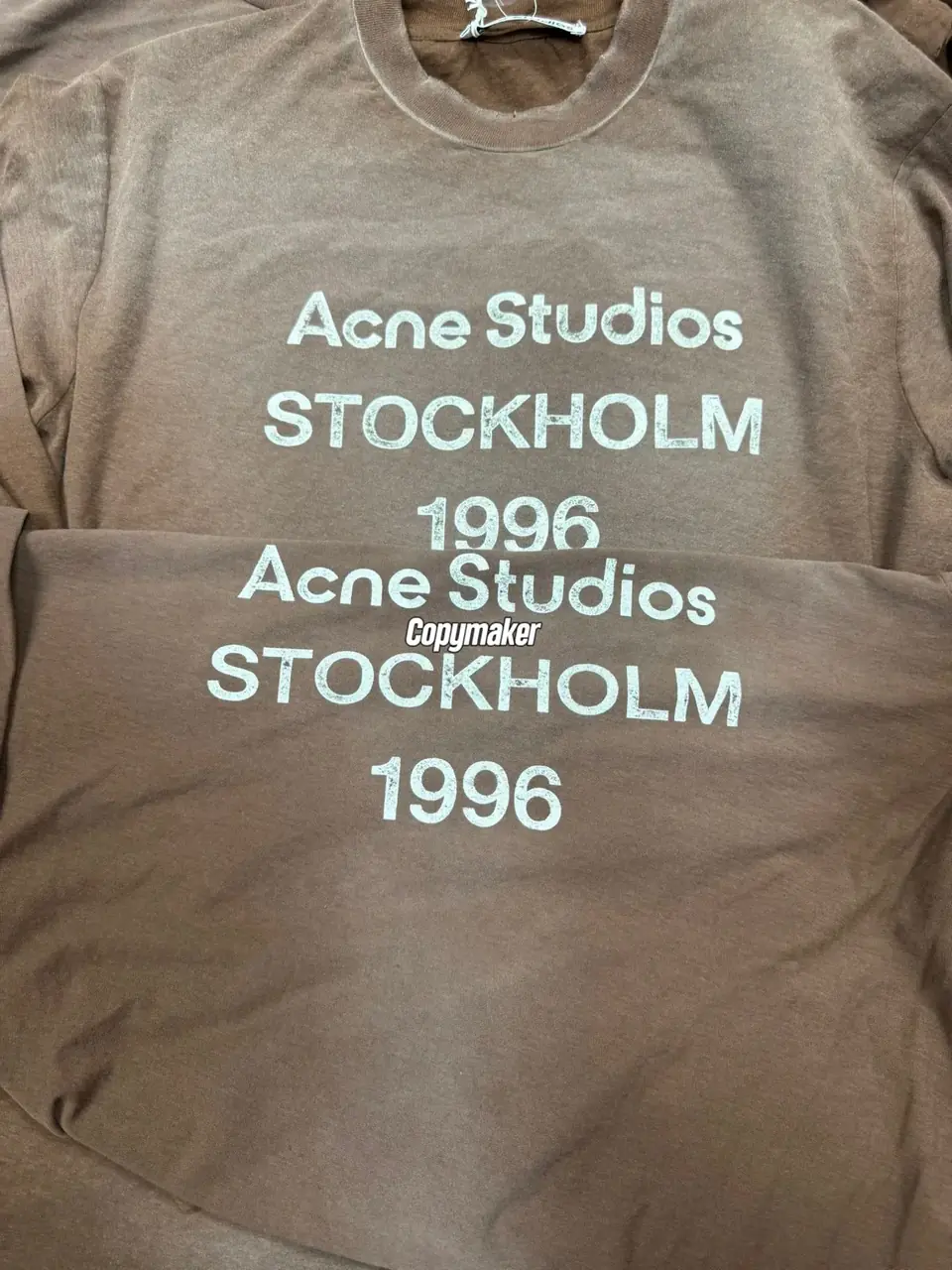 【預售】Acne Studios 26SS 1996水洗做舊經典logo 圓領純棉短袖T恤 巧克力棕