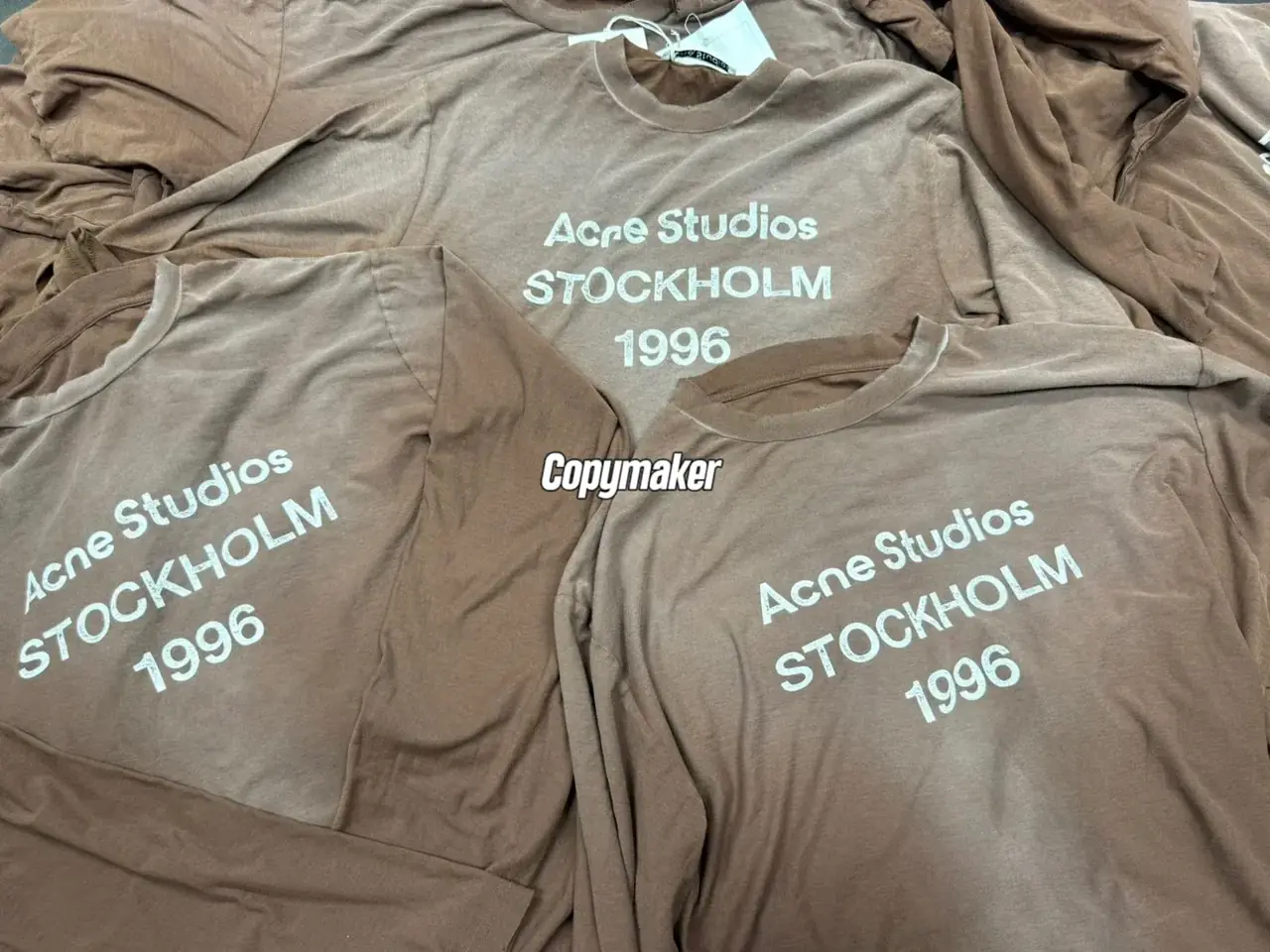 【預售】Acne Studios 26SS 1996水洗做舊經典logo 圓領純棉短袖T恤 巧克力棕
