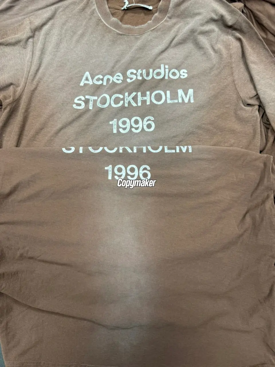 【預售】Acne Studios 26SS 1996水洗做舊經典logo 圓領純棉短袖T恤 巧克力棕