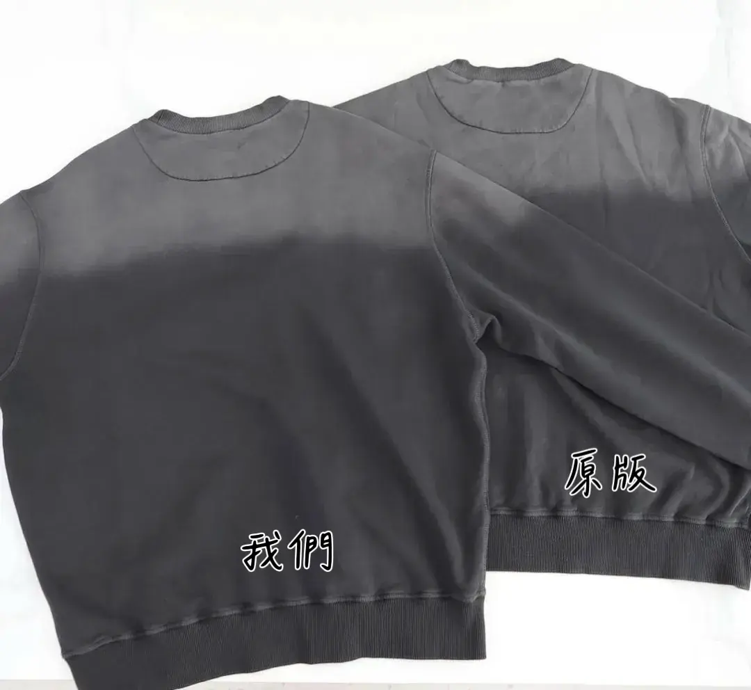 PRA 23FW Ripped-Triangle 三角標 漸變漸層褪色 水洗煙燻 衛衣大學T長袖