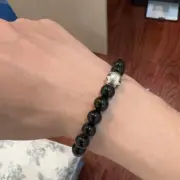 【現貨】【過驗】Chrome Hearts 1 Cross Plus Ball Bracelet 黑曜石純銀 手鍊手環 克羅心 9mm：圖片 2