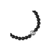 【現貨】【過驗】Chrome Hearts 1 Cross Plus Ball Bracelet 黑曜石純銀 手鍊手環 克羅心 9mm：圖片 6