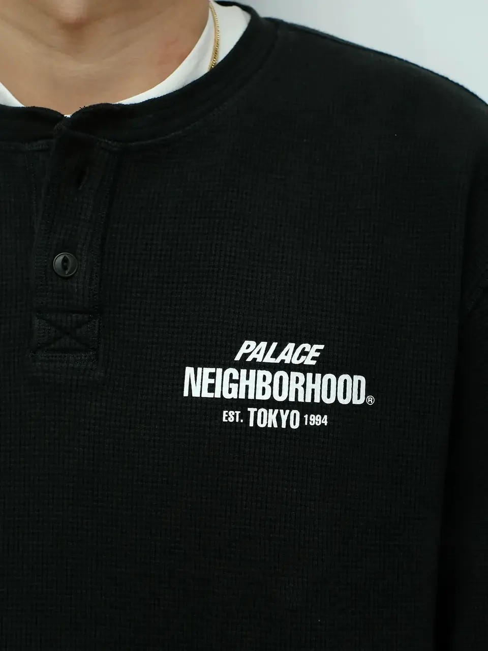 【預售】【雙11新品】NEIGHBORHOOD x PALACE 25AW 聯名 華夫格字母logo 長袖T恤衛衣 NBHD