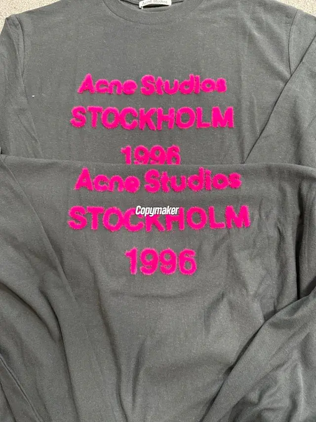 【預售年後出貨】Acne Studios 26SS 1996 植絨刺繡水洗做舊經典logo 圓領純棉短袖T恤