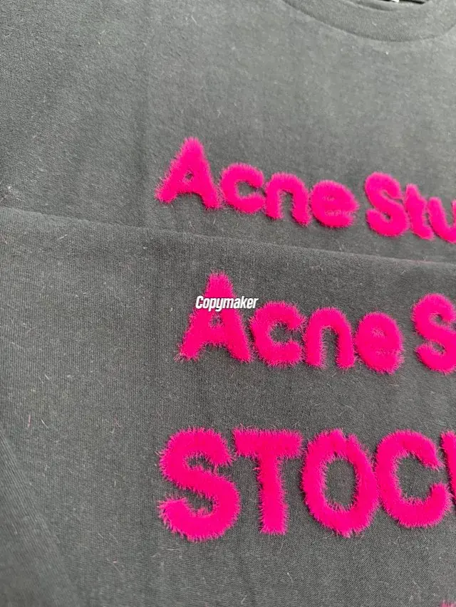 【預售年後出貨】Acne Studios 26SS 1996 植絨刺繡水洗做舊經典logo 圓領純棉短袖T恤