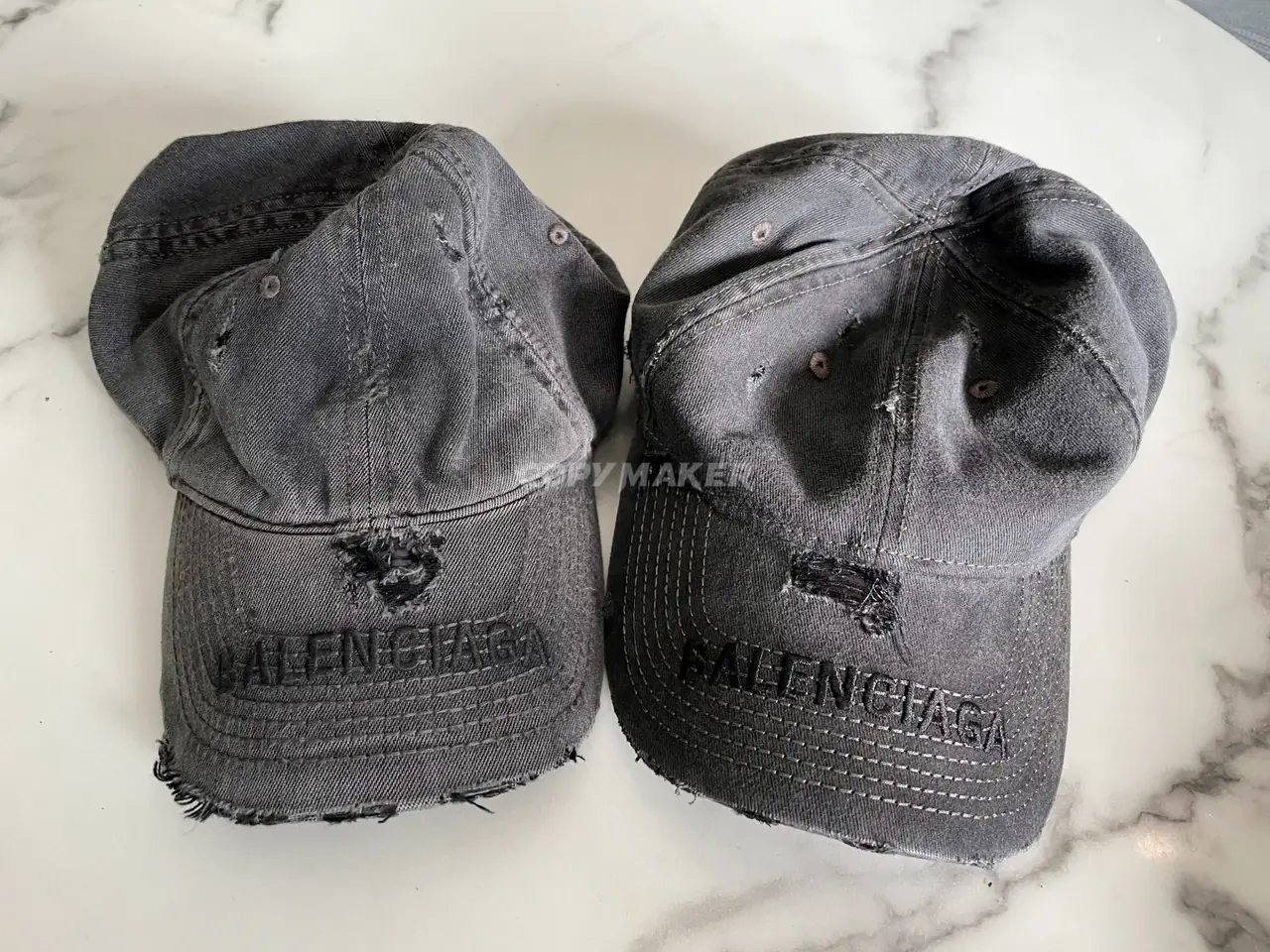 巴黎 BLC 22FW destroyed 大破壞做舊水洗刺繡logo 棒球帽老帽鴨舌帽帽子