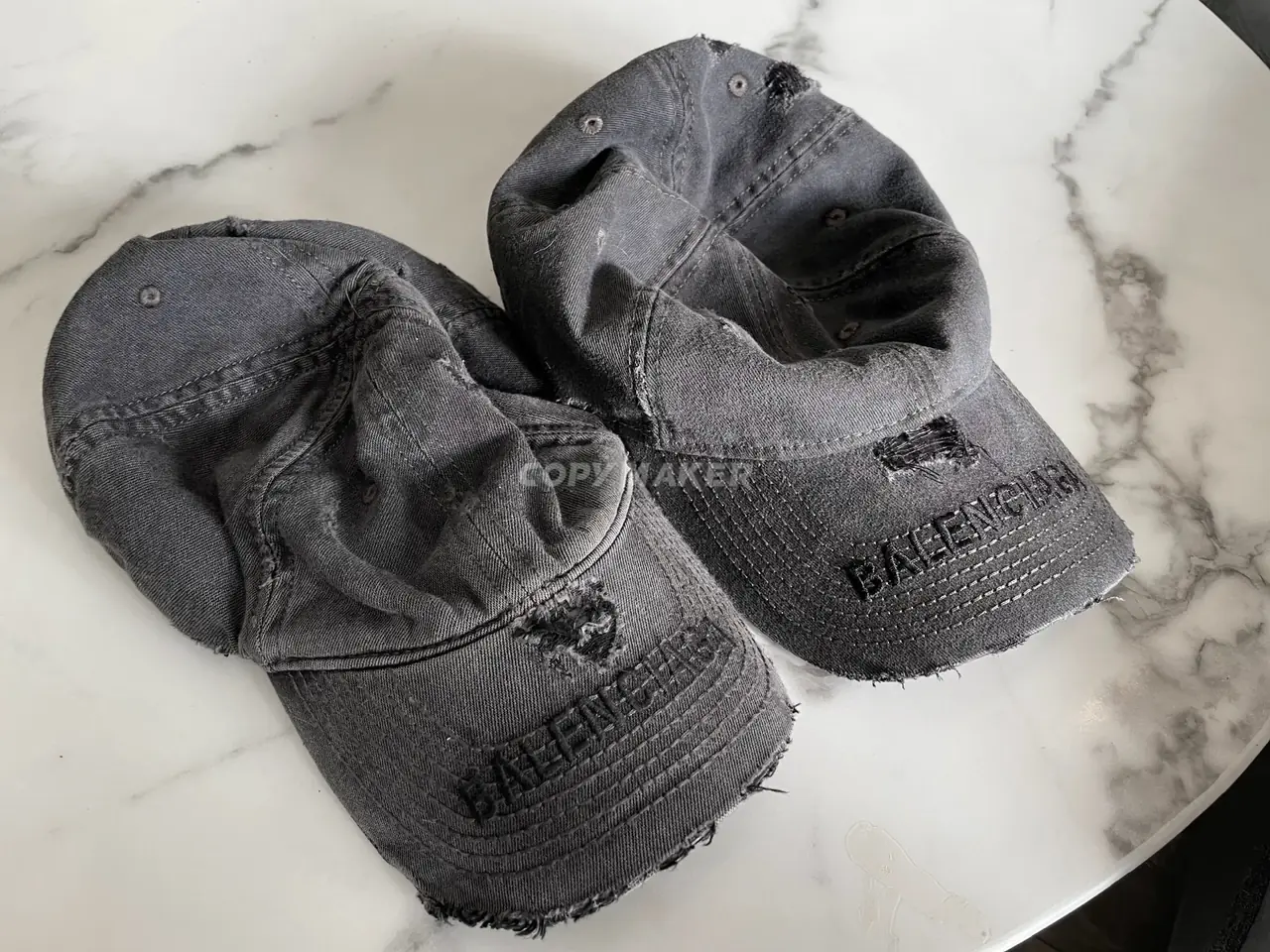 巴黎 BLC 22FW destroyed 大破壞做舊水洗刺繡logo 棒球帽老帽鴨舌帽帽子