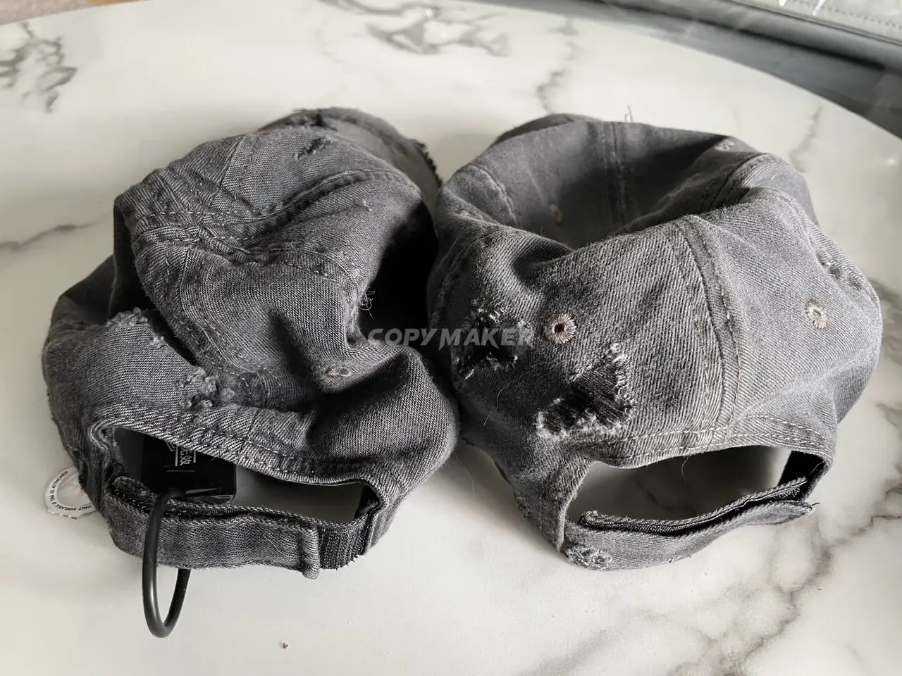 巴黎 BLC 22FW destroyed 大破壞做舊水洗刺繡logo 棒球帽老帽鴨舌帽帽子