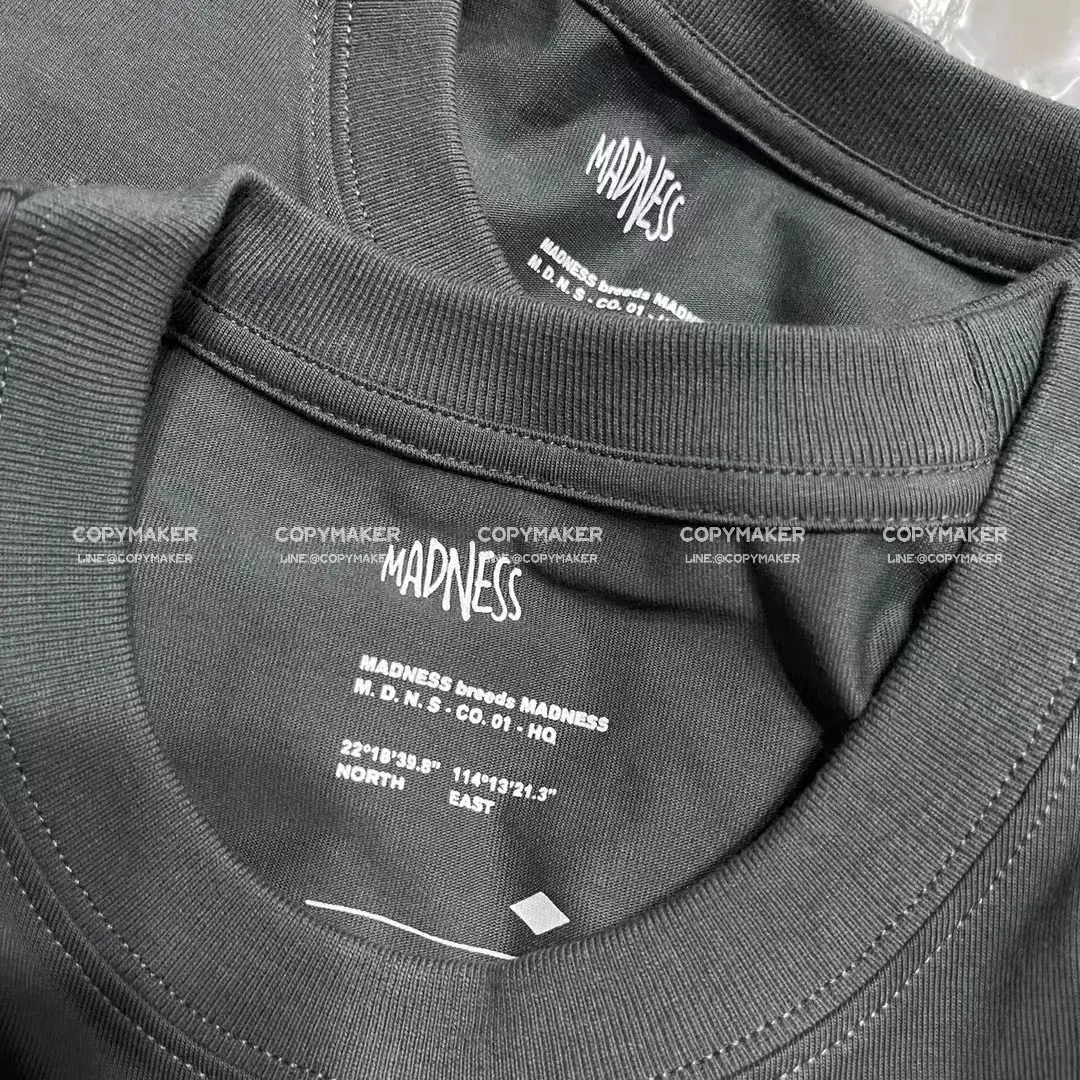 MADNESS 23SS 字母刺繡 簡約 混紡 工裝 短袖 T恤 mdns