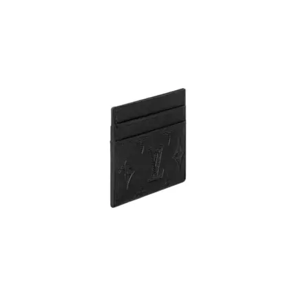 【預售】1V Monogram Shadow 經典老花壓紋壓花 卡套卡包卡夾小包 牛皮 黑色