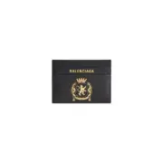 【現貨】【福利回饋】 巴黎 BLC 24SS Passport系列 燙金徽章 真皮 卡套卡包卡夾小包 牛皮 黑色：圖片 2